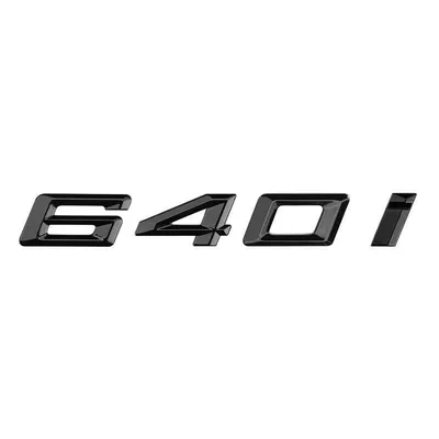emblem sticker, Car logo - standard-17-22-model-630li-glossy-black