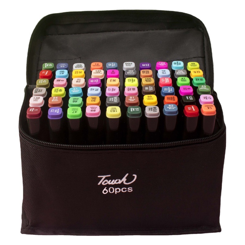 Wholesale Double-Headed Marker Pen Set for Kidsren and Students Oily 48 Colors 80 Colors Full Set of Skin Color Washable Watercolor Pens