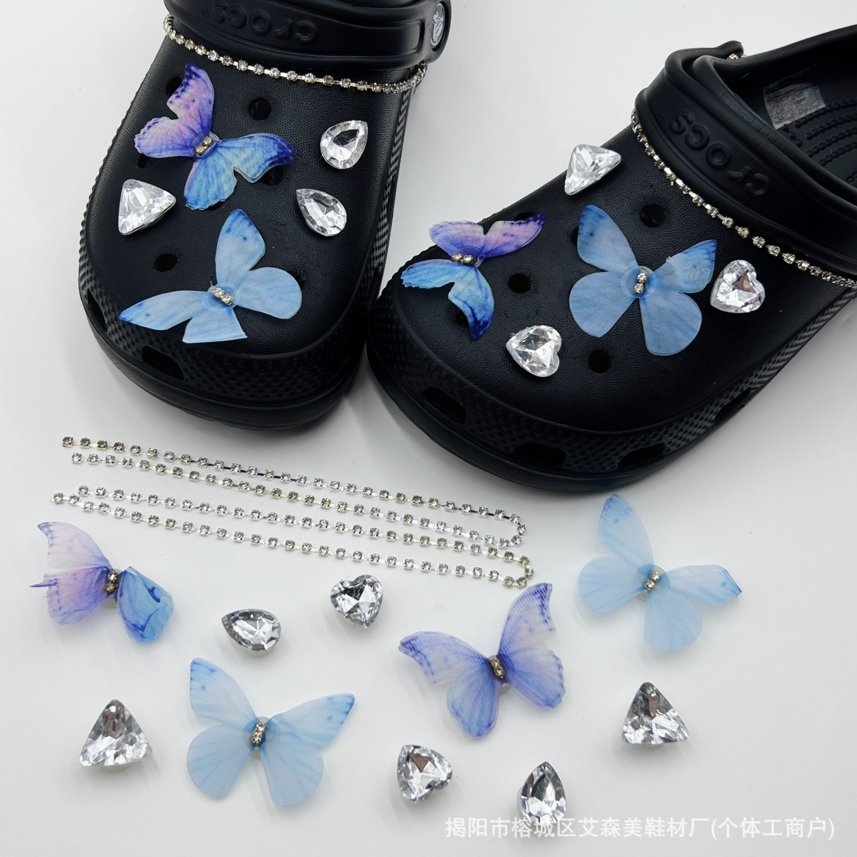 Estrellas plateadas ajuste agujero agujero perdido zapatos decorativos accesorios DIY extraíbles accesorios de flores hebillas de zapatos accesorios tridimensionales
