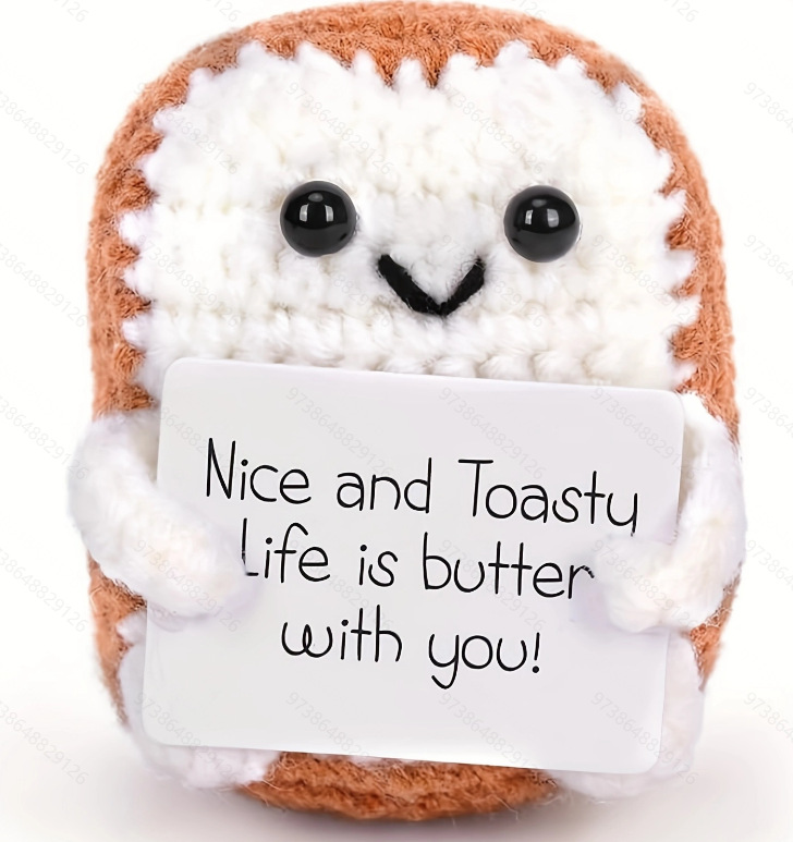 Transfronterizo al por mayor hecho a mano de punto de felpa de energía positiva de la patata emocional vegetal adornos de frutas de juguete pequeño regalo