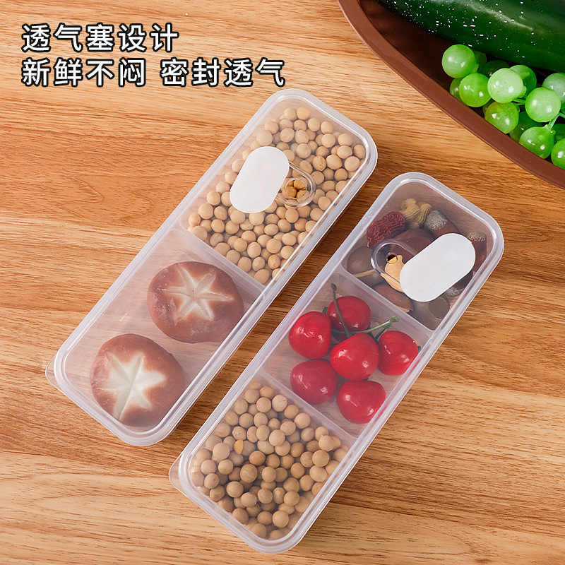 Refrigerator Storage Box Plastic Transparent Sealed Box Storage Box Rectangular Refrigerator Storage Box Food-Grade Preservation Box
