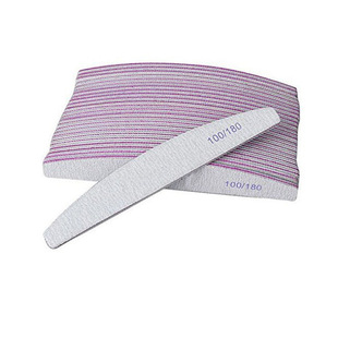 Nail File sand strip gray nail tool nail polishing strip 100/180 crescent-shaped frustration strip