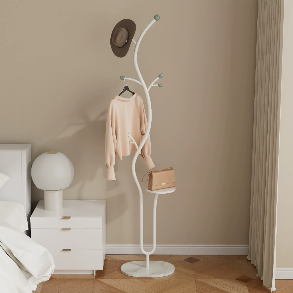 Спальня многофункциональный универсальный чайный столик для хранения полки с кремовым ветром