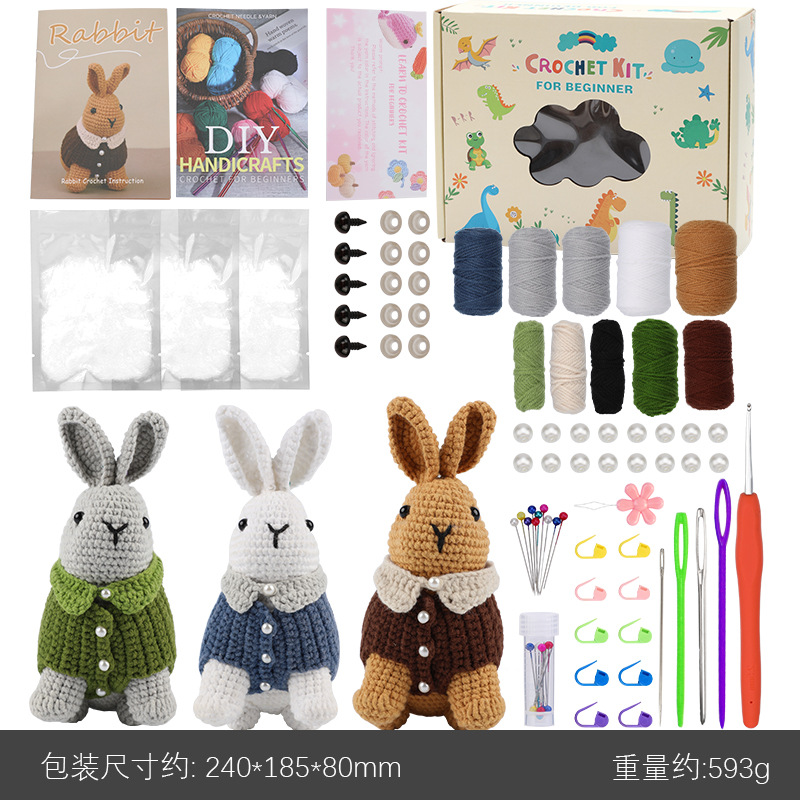 Rabbit Brother Crochet Material Pack of Three