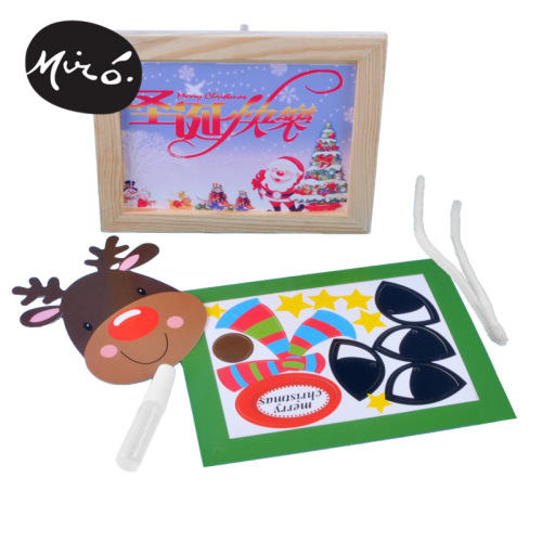 Christmas handmade diy wooden creative photo frame making kindergarten children's small gift material decoration wholesale