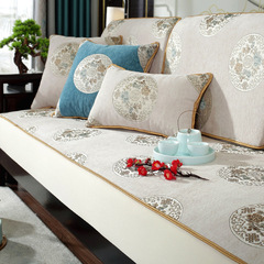 New Chinese-style sofa cover, all-inclusive universal set—four-season chenille sofa slipcover with anti-slip design, perfect for any sofa style.