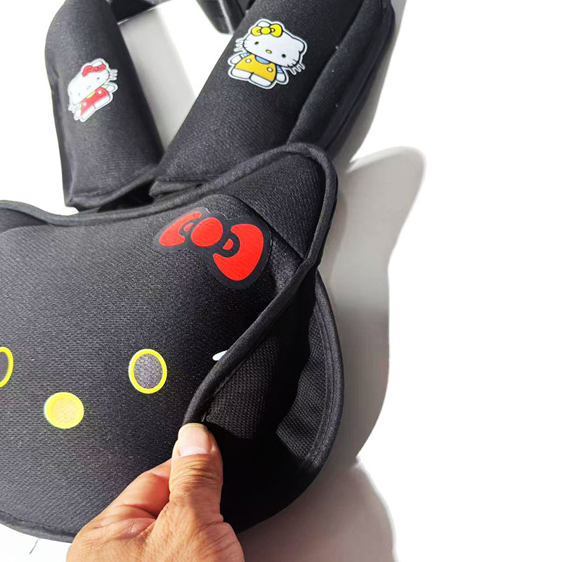 Cat Head Auxiliary Safety Belt Limiter Holder, Car Kids Safety Belt Adjustment Anti-Stranglehold Shoulder Protector