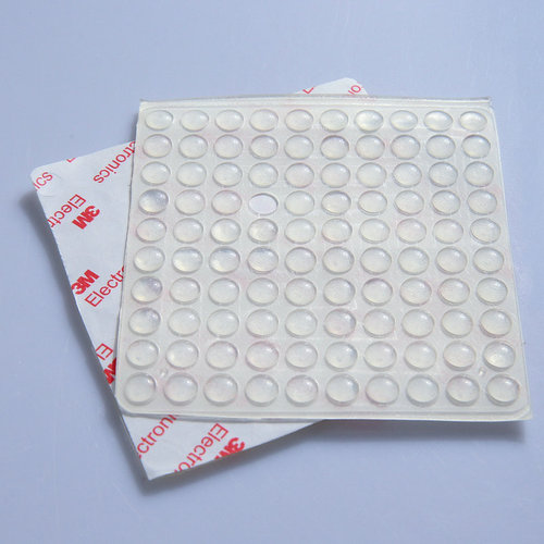Adhesive-backed transparent glass pad cabinet door table and chair buffer anti-collision sticker black hemispherical anti-collision rubber particles