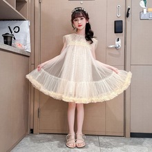 2023春夏季新款韩国版品牌童装女童精美无袖高端公主裙礼服批发