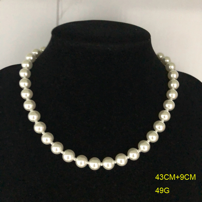 Women's Gender Plating Design Wholesale Jewelry Retro Solid Color Imitation Pearl Alloy Plating Earrings Necklace