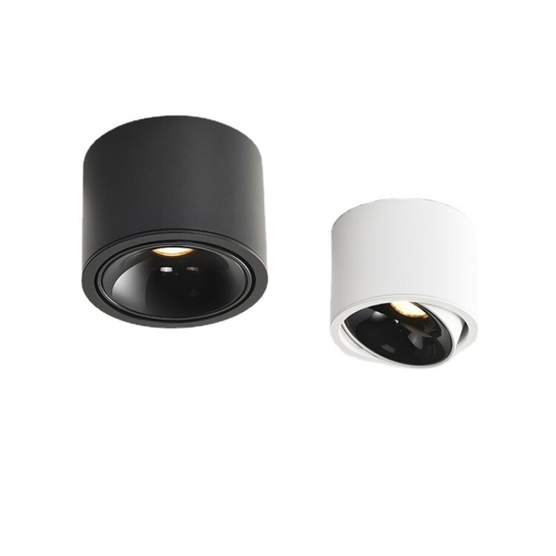 Foco de montaje abierto Ajustable ultrafino LED antideslumbrante hogar sala de estar dormitorio pasillo sin orificios foco de montaje abierto