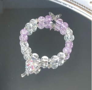 S105-Pulsera de mariposa de hada explosiva púrpura#SZ–819
