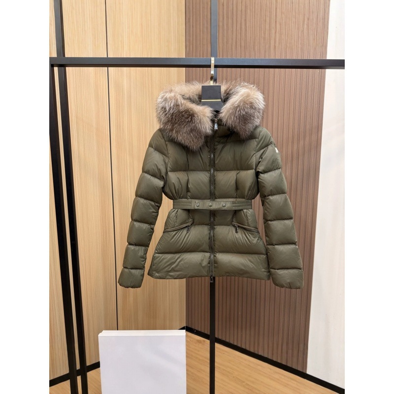 蒙口大毛领羽绒服女士修身收腰短款连帽外套M家新款时尚百搭冬季