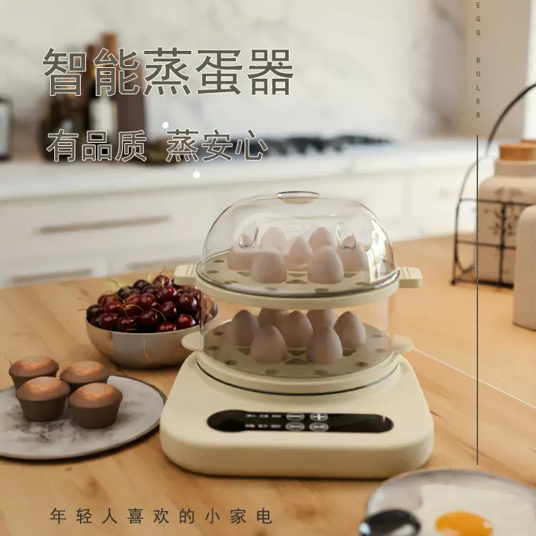 家用小型自动断蒸蛋煮蛋器防干烧可预约宿舍迷你鸡蛋羹早餐神器