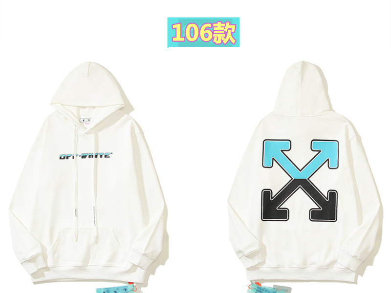 Marca de moda offwhite graffiti religioso pintura al óleo impresión de flecha hombre y mujer suelta OW pareja alta calle hoodie abrigo
