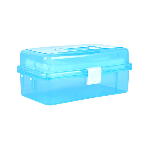 671 tool box transparent manicure large three-layer folding tool box art painting gouache Chinese painting PVC box