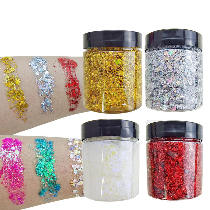 Children's stage makeup gel sequins laser Glitter Star Moon love pink Brightening Powder self-adhesive diamond glitter Children's stage makeup gel sequins laser Glitter Star Moon love pink Brightening Powder self-adhesive diamond glitter