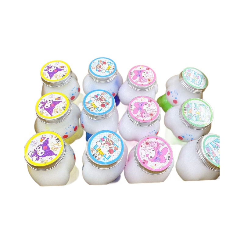 Caricatura doble abrazo leche de color barro espumante goma de barro de cristal slime para que alivie la presión juguetes creativos al por mayor