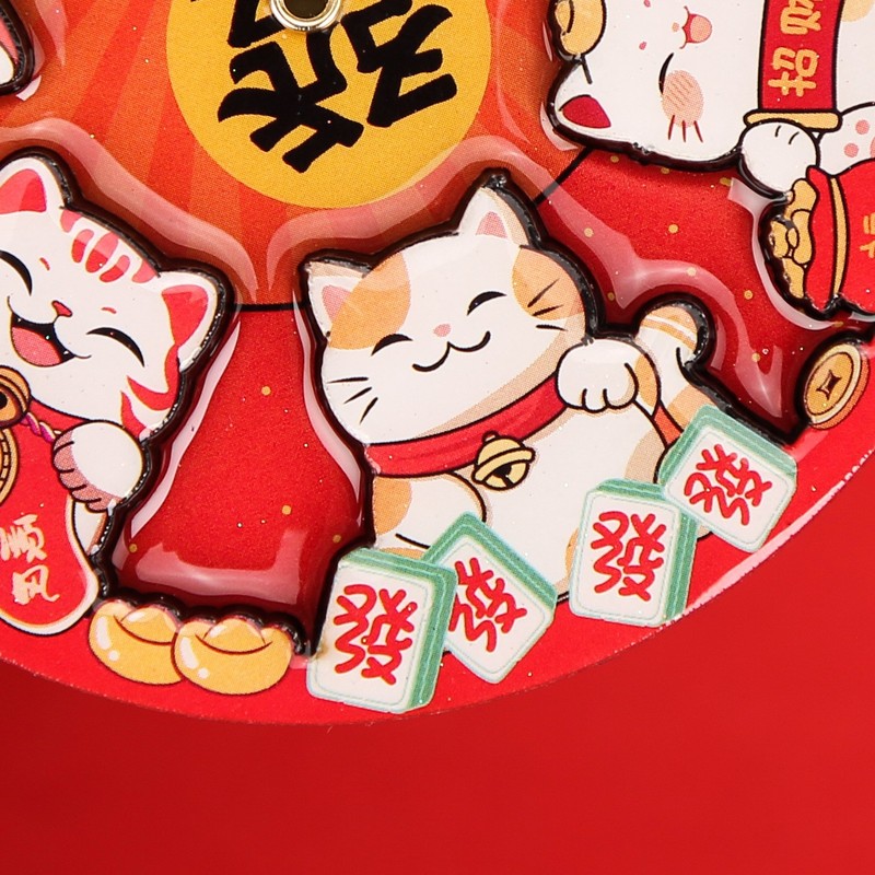 中国風財神爺冷蔵庫貼り回転漫画マグネットステッカー国潮文創記念品創意円盤マグネットステッカー|undefined