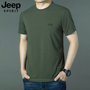JEEP SPIRIT summer new round neck men's short-sleeved T-shirt all-match bottoming shirt TS8016