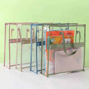 Portable Book Bag Waterproof Storage Bag Transparent File Bag Tutoring Bag File Book Storage Factory Wholesale