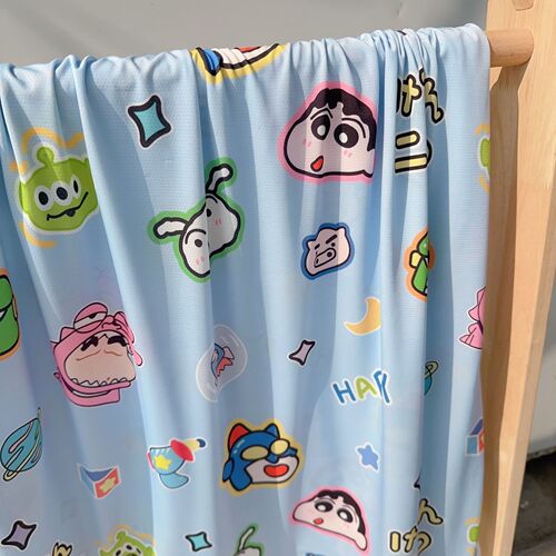  Cooling Summer Ice Silk Blanket Double Layer Children's Bed Cover Cooling Blanket Air Conditioner Toddler Girls Kindergarten Cool Sensation Towel Breathable Cool Sensation Towel