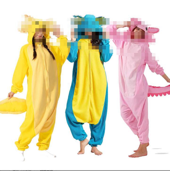 Thunder Dragon Tigger Shark Lion Brown Monkey Teletubbies Adult Cartoon One-Piece Pajamas Halloween Cosp
