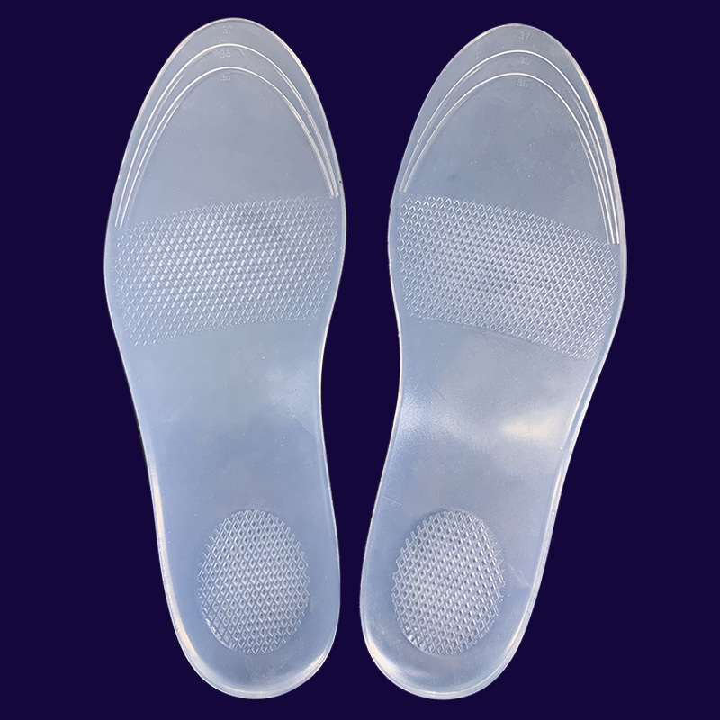 Pizarra de silicona Plantilla de onda plana masaje de absorción de choque cómodo engrosado antideslizante invisible aumento de la altura suave plantilla de la palma completa