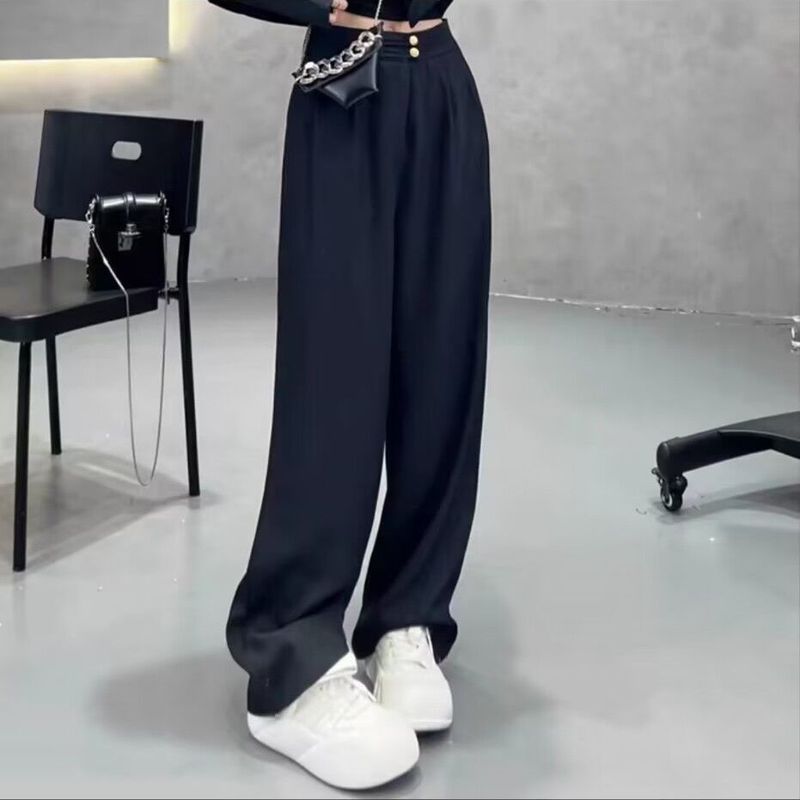 国风复古时尚套装女盘扣设计长袖短款外套高腰百搭裤子秋装两件套|undefined