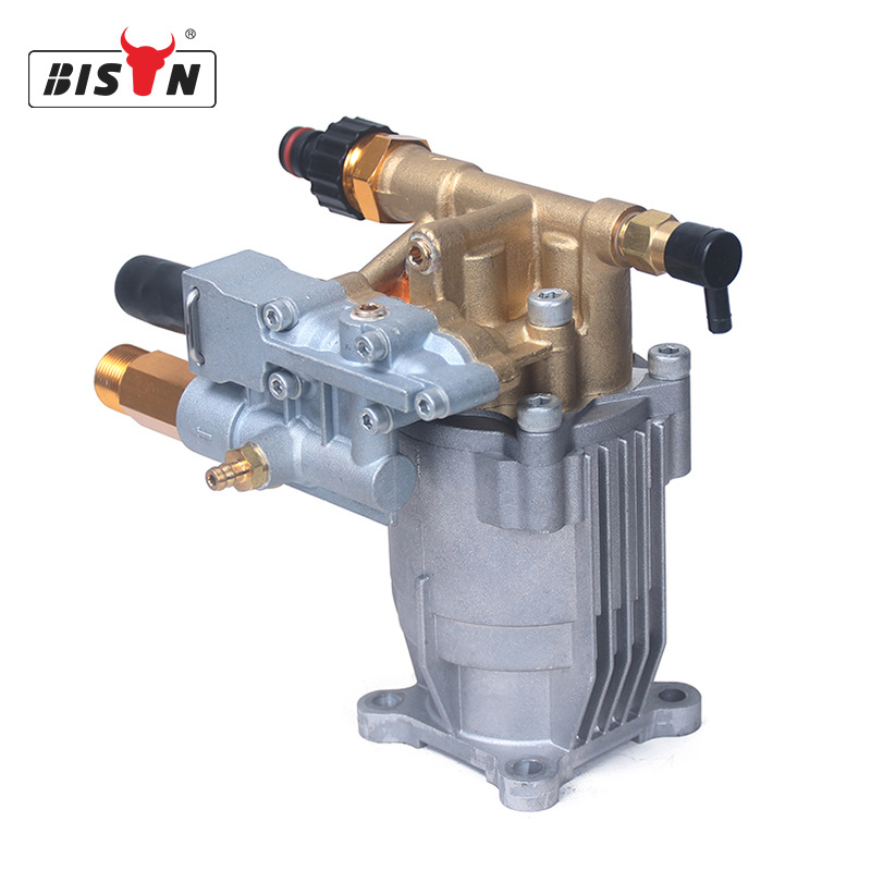 柏森增压泵大功率铜泵头斜盘泵清洗机配件 高压水泵 洗车机泵头