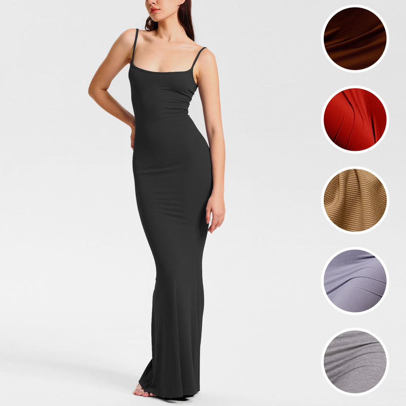 Cross-Border Amazon Skims Style Sexy Casual Dress, Slim-Fitting A-Line Strapless Sleeveless Long Dress Cross-Border Amazon Skims Style Sexy Casual Dress, Slim-Fitting A-Line Strapless Sleeveless Long Dress