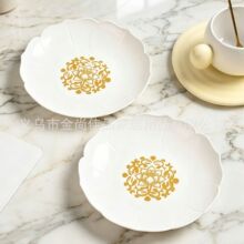 多款式塑料小盘子 轻奢莲花盘PLATE家用吐骨碟水果零食点心盘多色