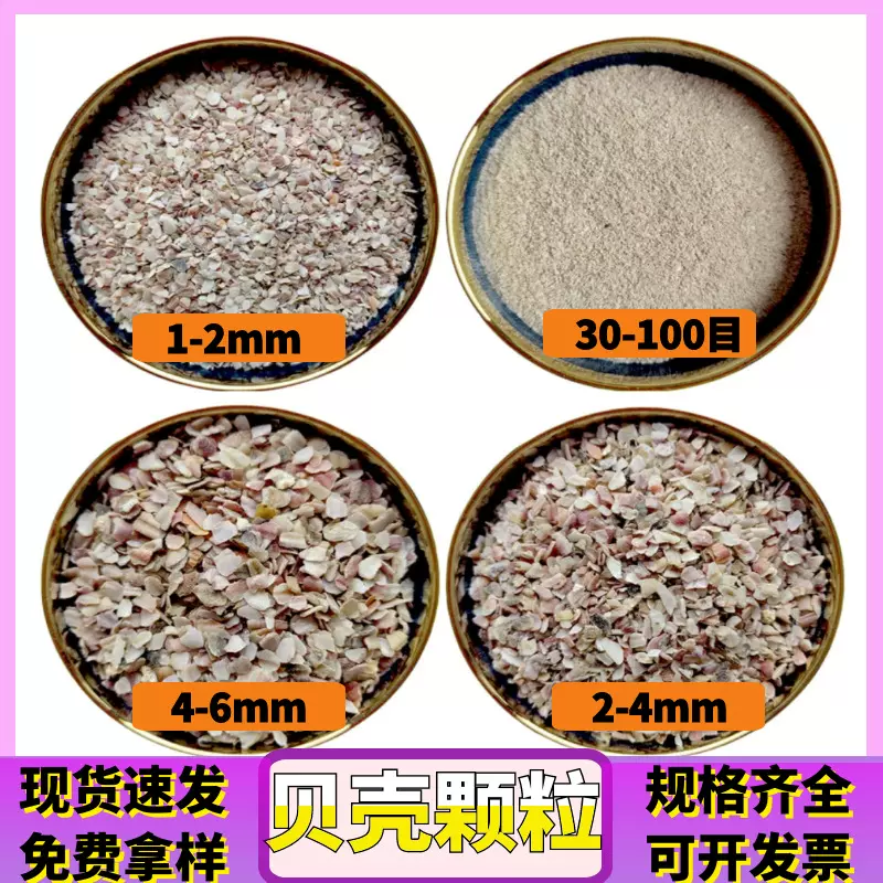 批发贝壳颗粒 涂料助剂用贝壳沙 胶粉家禽饲料添加剂高钙贝壳粉