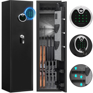 Cross-Border Long Gun Cabinet Hidden Small Home Safe Fingerprint Password Safe All-Steel Anti-Theft Gun Cabinet