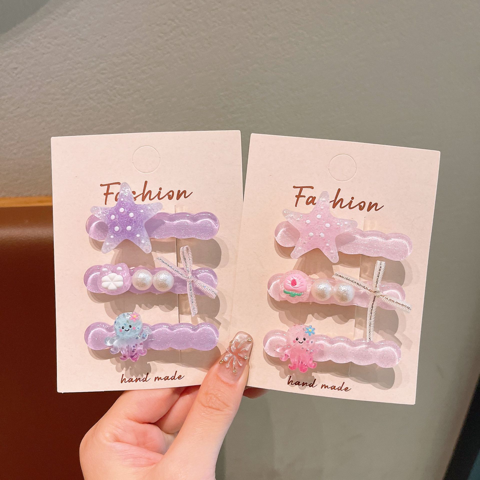 Pin de cabello para niñas tarjetas de cabello de color Macron tocado para niñas lindas para bebés adorables joyas de cabello de perlas