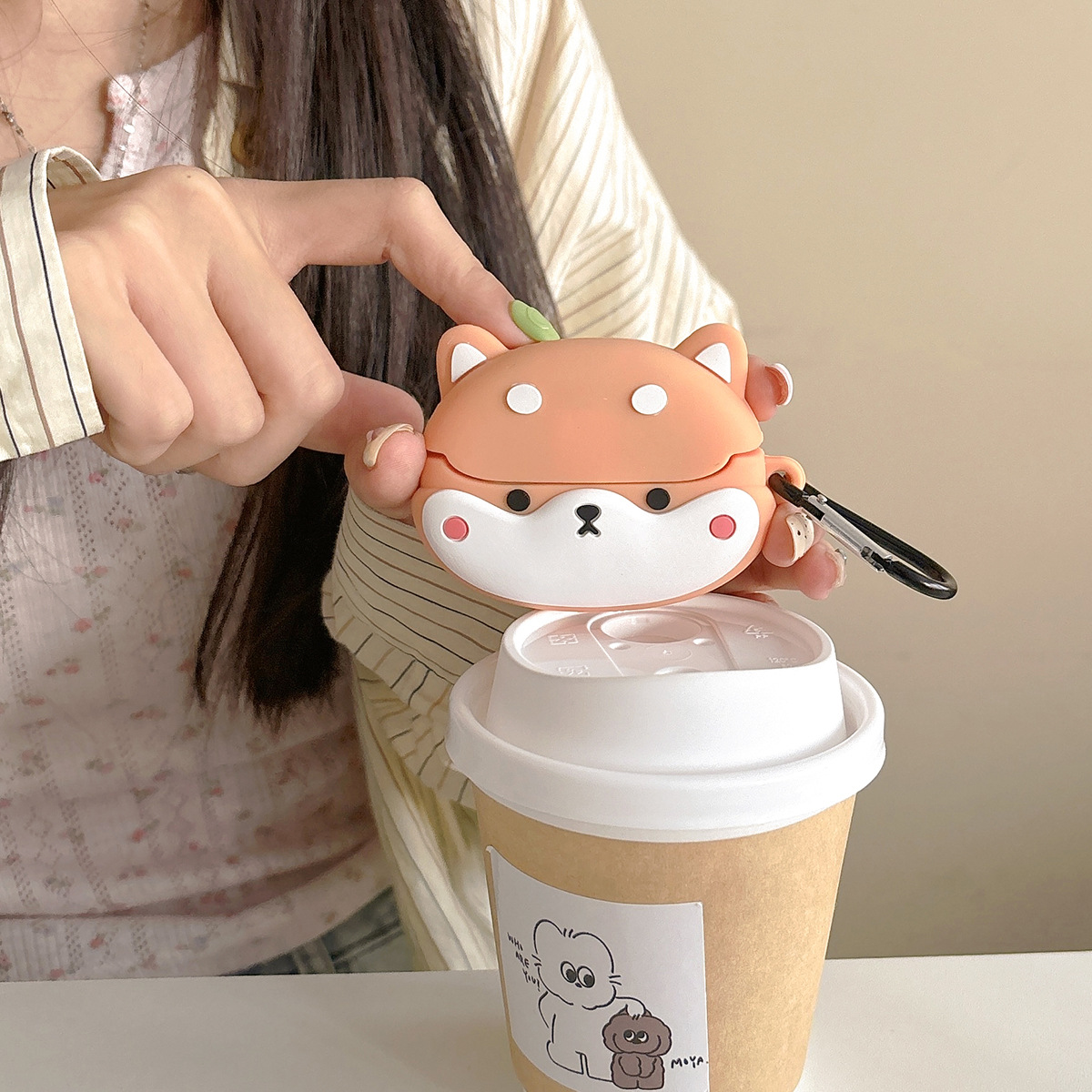 Shark Shiba Dog Stevie para auriculares Samsung buds3 / buda3pro Bluetooth estuche de silicona caja de auriculares