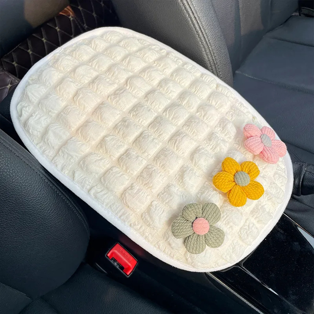 Car Armrest Box Mat, Cute Cartoon Car Interior Decoration, Central Armrest Cover, Car Armrest Box Mat, Universal Type