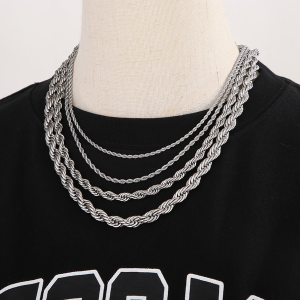 trend fashionable necklace stainless steel with pigtail