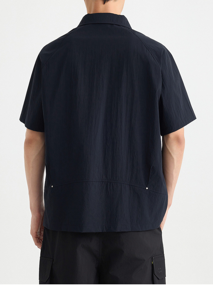 Áo polo nam tay raglan thể thao thành phố, chất liệu nhẹ khô nhanh — Màu trắng sữa chi tiết 28