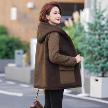 新款妈妈装颗粒绒棉衣40岁中年女棉服中老年女冬装羊羔绒外套加厚