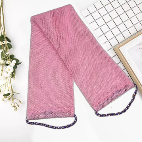 (핑크) 로프가 달린 목욕 타월 14*74