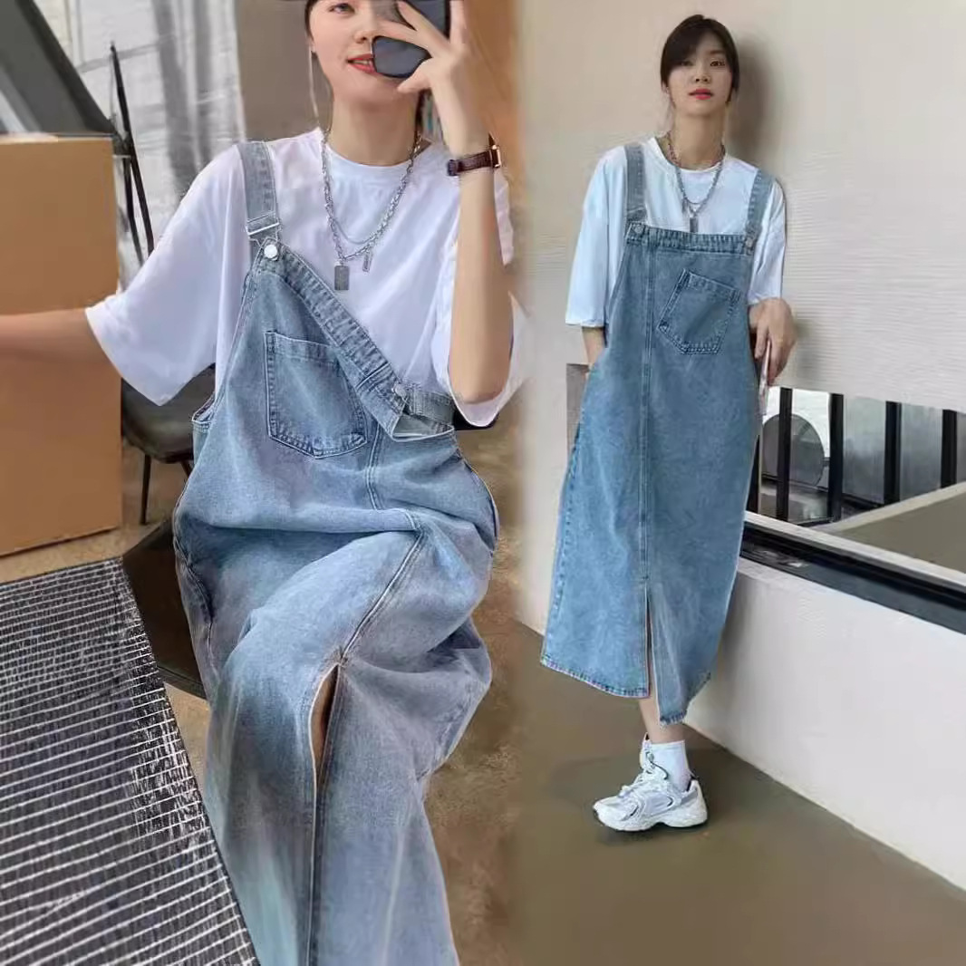牛仔背带裙女2025春秋季小个子小众吊带裙子宽松百搭休闲连衣裙