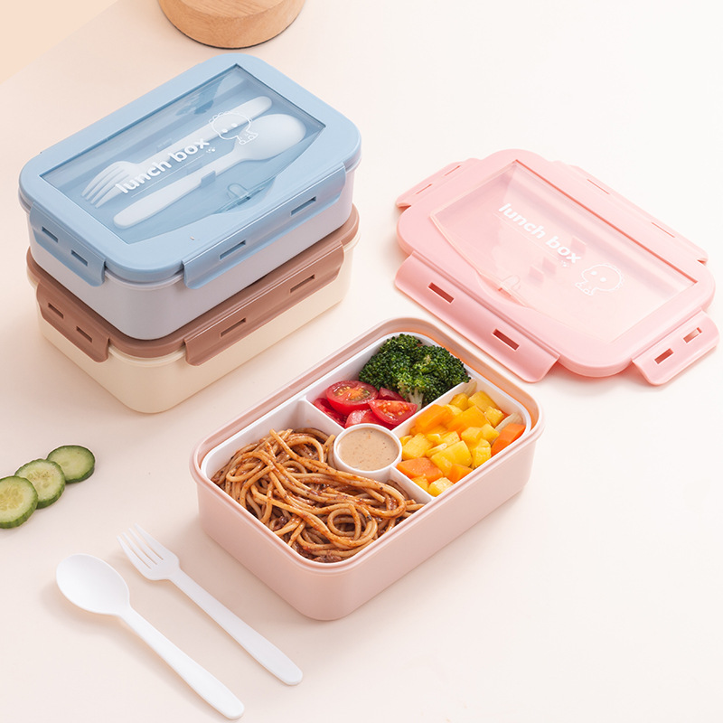 跨境学生饭盒沙拉可微波炉加热上班族日式便当盒大容量便携午餐盒