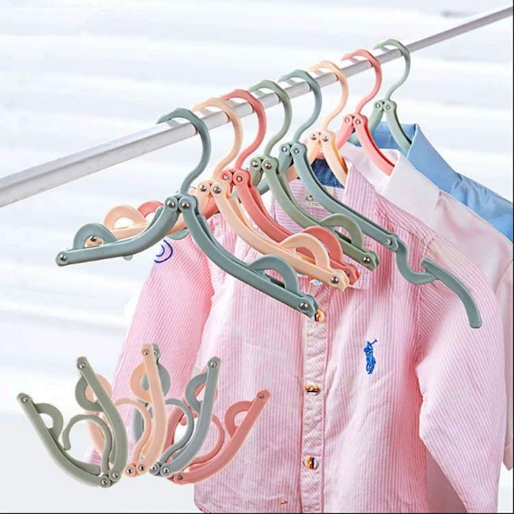 Handheld plastic universal hanger for traveling, non-slip simple drying rack