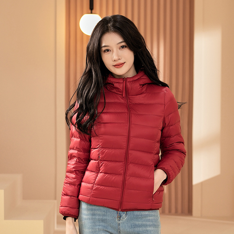 2026 White Duck down Jacket Women's Short Hooded Warm Slim-Fit Korean Style Casual Women's Jacket Spring & Fall Lightweight New Style 2026 White Duck down Jacket Women's Short Hooded Warm Slim-Fit Korean Style Casual Women's Jacket Spring & Fall Lightweight New Style