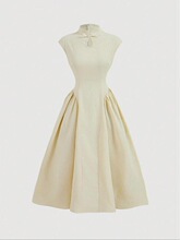 C 7 French White Sleeves Dress ��ʽ�B��ȹ �W���羳��