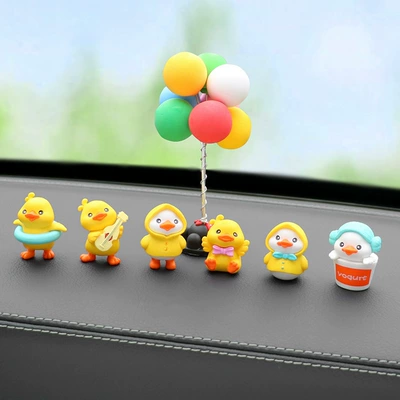 Doll Car Decoration In – Car ornaments - raincoat-duck-6-pieces-confession-balloons
