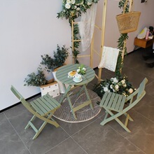阳台休闲桌椅折叠桌椅庭院户外防腐木桌子椅子茶几可折叠桌椅套件