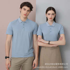 翻领短袖polo衫批发 企业文化衫印logo工作服t恤活动广告衫刺绣