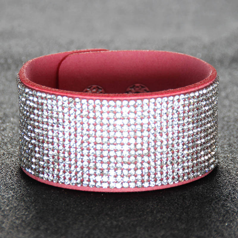 wholesale jewelry retro full of diamond wide bracelet nihaojewelry
